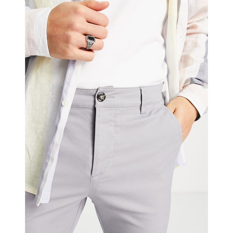 Pantaloni skinny Uomo DESIGN - Chino skinny grigio chiaro
