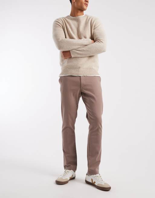ASOS DESIGN - Chino slim marrone slavato, 2 di 5