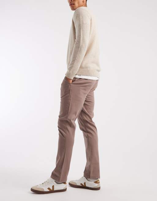 ASOS DESIGN - Chino slim marrone slavato, 3 di 5