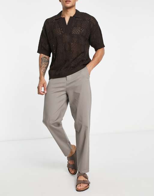 ASOS DESIGN - Chino stile skater comodi beige scuro 