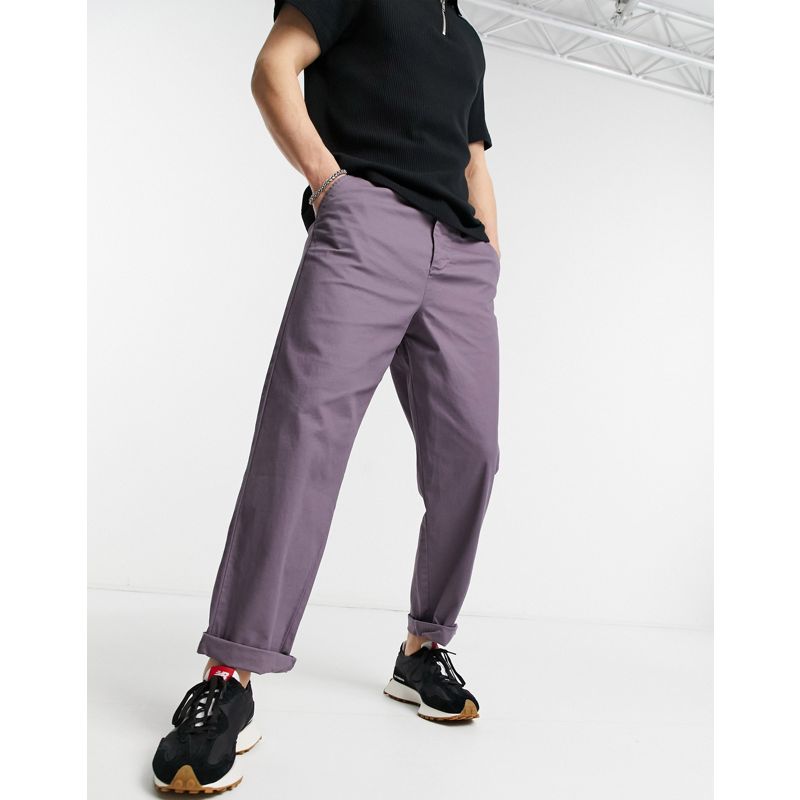 Pantaloni e chino Uomo DESIGN - Chino stile skater comodi color malva