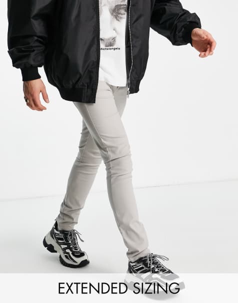 ASOS DESIGN - Chino super skinny grigio pietra - view 1