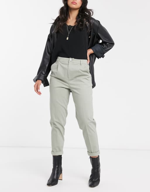 ASOS DESIGN chino trousers in sage