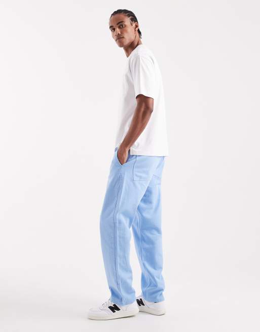 ASOS DESIGN – Chinohose in Blau mit geradem Schnitt, 2 von 5