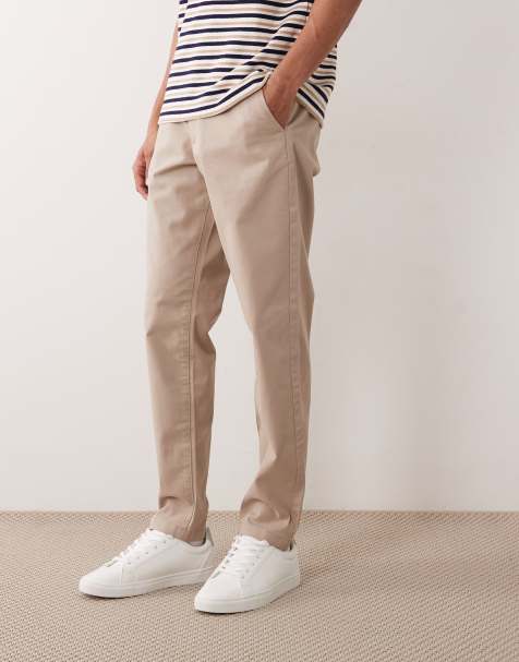 ASOS DESIGN – Chinohose in Karottenform in Beige - view 1