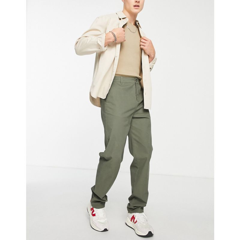 Pantaloni e chino Chino DESIGN - Chinos comodi verde slavato