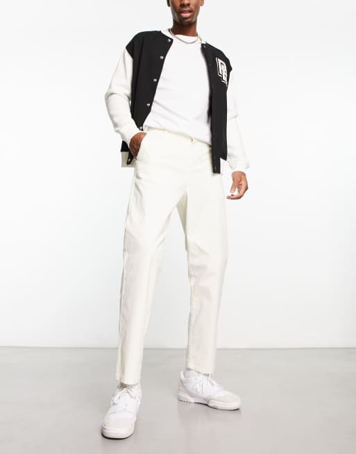 ASOS DESIGN - Chino's met skater pasvorm in ecru