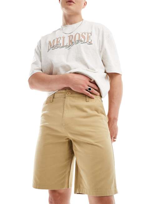 ASOS DESIGN - Chinoshort in bruin