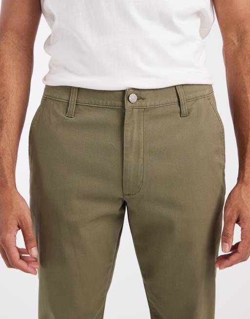 ASOS DESIGN – Chinosy o dopasowanym kroju w kolorze khaki, 4 z 5