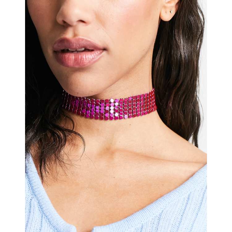 Pink sparkly shop choker