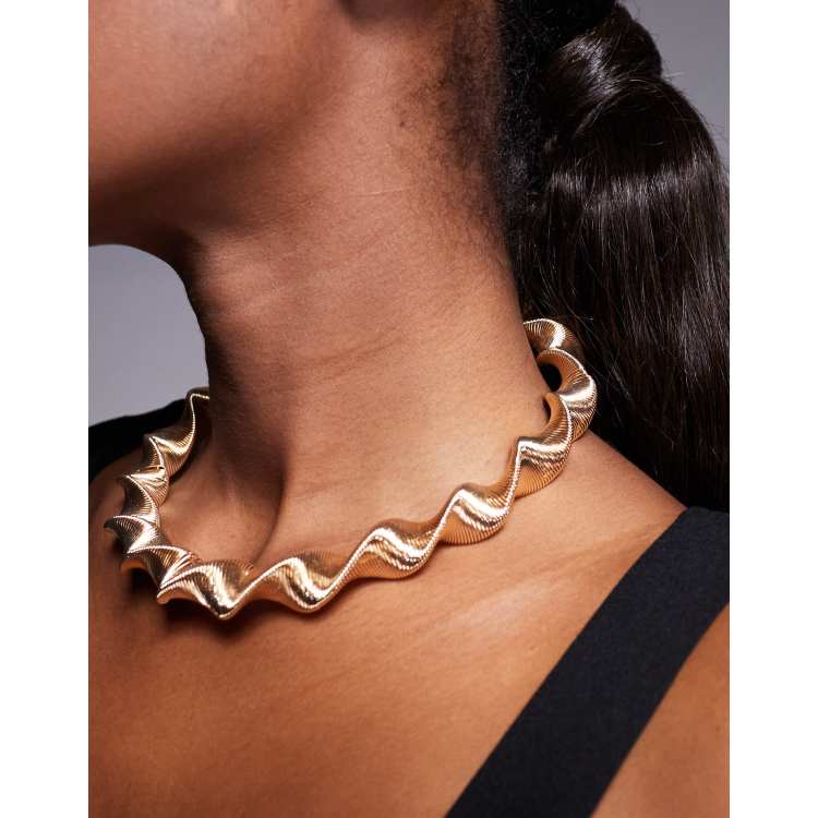 Asos Topshop Gold Chain ASOS DESIGN Choker Necklace With