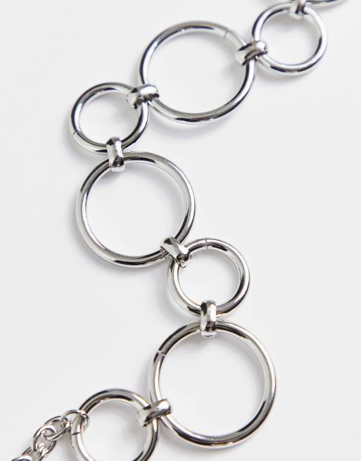 ASOS DESIGN - Chokerketting met ontwerp met meerdere ringen in zilverkleur, 3 van 4