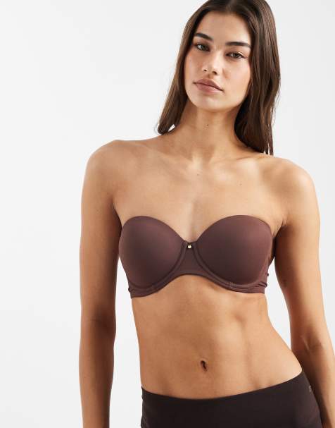 ASOS DESIGN – Chokladbrun, formad behå i multiwaystil - view 1