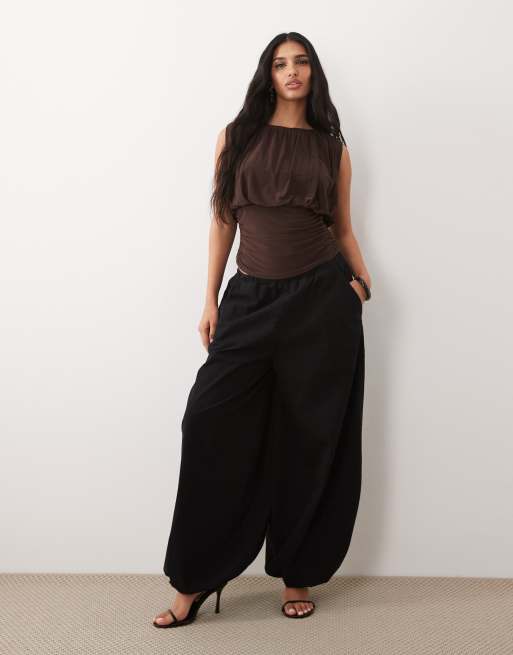 ASOS DESIGN – Chokladbrun, mjuk topp med markerad midja, 2 av 4
