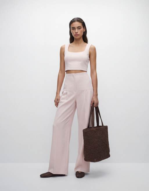 ASOS DESIGN – Chokladbrun, virkad toteväska i strå, 8 av 11