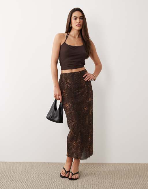ASOS DESIGN - Chokoladebrun cami-top med smalle stropper, 3 af 4