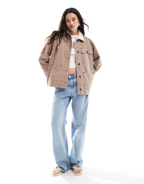 ASOS DESIGN - Chokoladebrun jakke med fløjlskrave - view 1