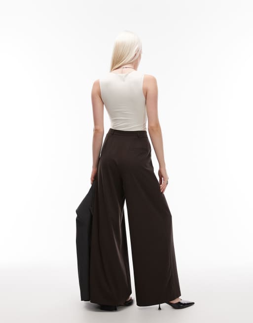 ASOS DESIGN - Chokoladebrune skræddersyede bukser med ultravide ben, 5 af 5