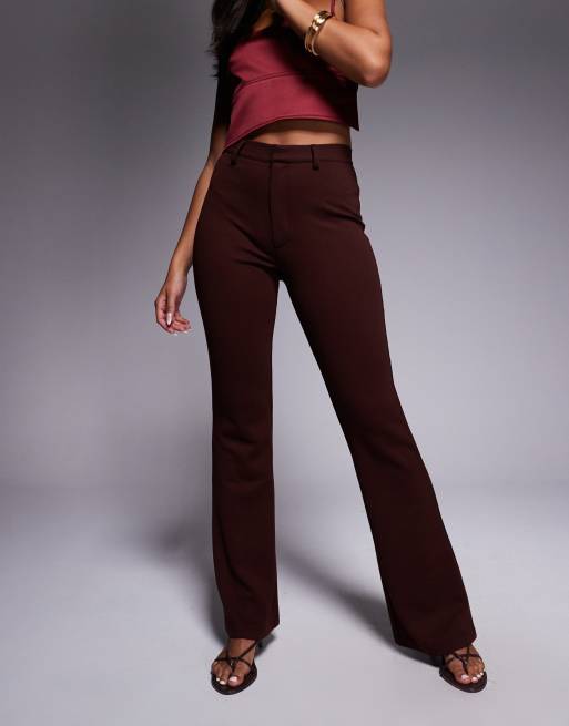 ASOS DESIGN - Chokoladebrune slim fit-bukser med svaj i jersey, 2 af 5