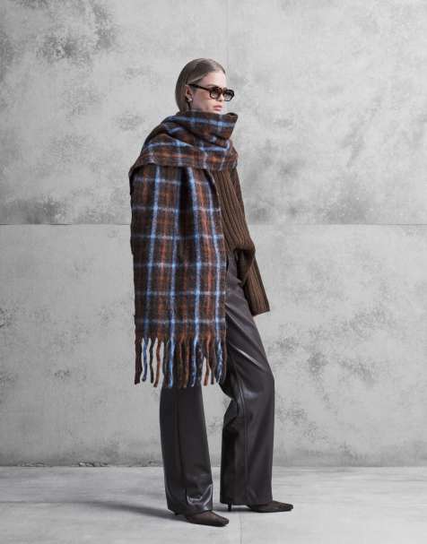 ASOS DESIGN - Chokoladebrunt halstørklæde med små tern - view 1