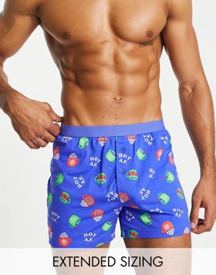 ASOS DESIGN christmas boxers with novelty print (200533719)