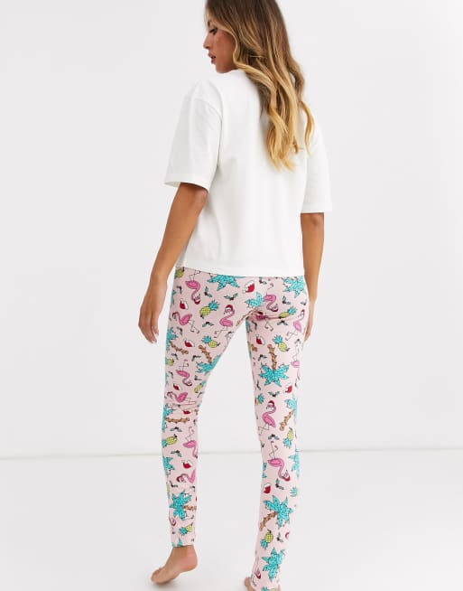 Christmas Fair Isle Hearts Soft Lounge Fleece Lined Leggings Pants -  SimplyCuteTees