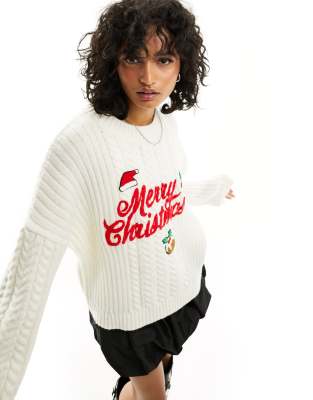 Cream christmas jumper best sale