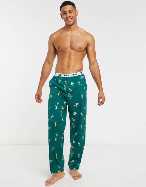 ASOS DESIGN Christmas lounge pyjama bottoms with traditional ski