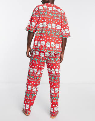 christmas print pajamas