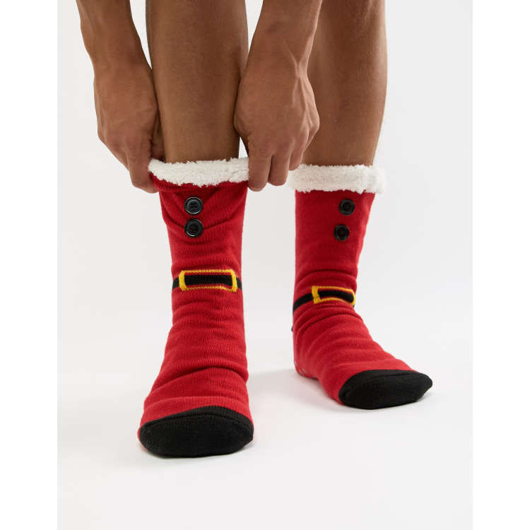 Mens xmas slipper online socks