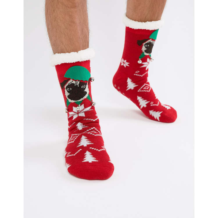 Mens christmas sale slipper socks