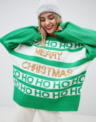 ho ho ho sequin sweater