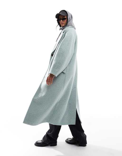 ASOS DESIGN chuck on cozy boucle coat in sage