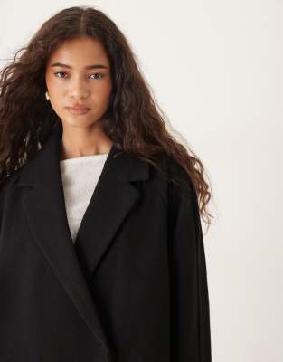 Asos Design Chuck On Formal Coat In Black In Black