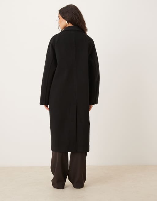 ASOS DESIGN chuck on overcoat in black
