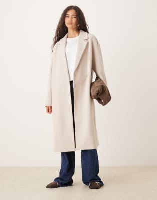 Asos Design Chuck On Overcoat In White