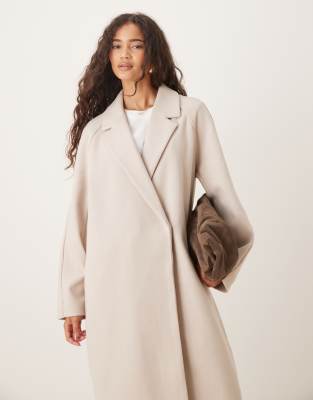 Asos Design Chuck On Overcoat In White