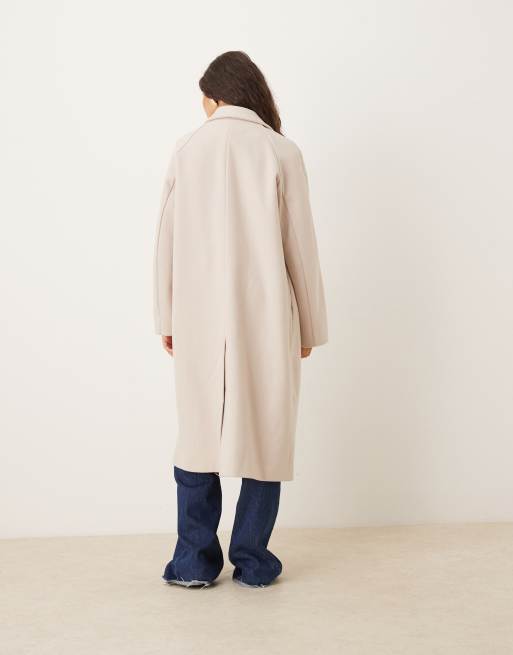 ジャケット・アウター louren oversize wool trench coat oatmeal Maxi Length Wool Trench Coat / Oversized Belted Coat / Ivory