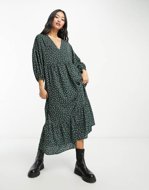 Asos green 2025 spot dress