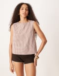[ASOS DESIGN] ASOS DESIGN chuck on tank top in pink gingham-Multi 10 Pink Gingham