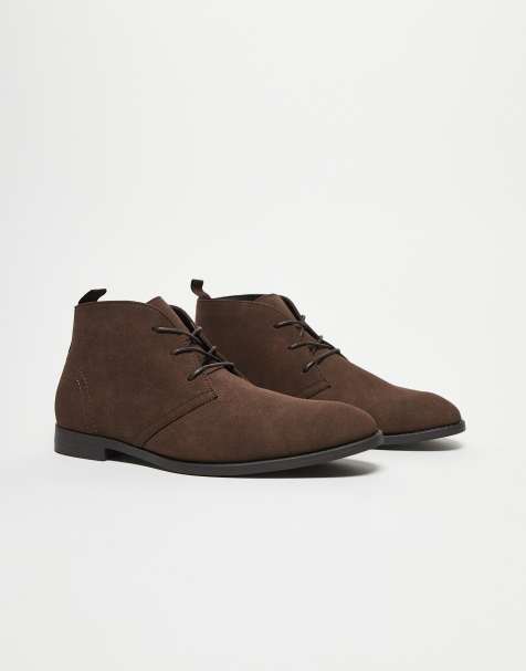 ASOS DESIGN - Chukka boots met veters in bruin - view 1