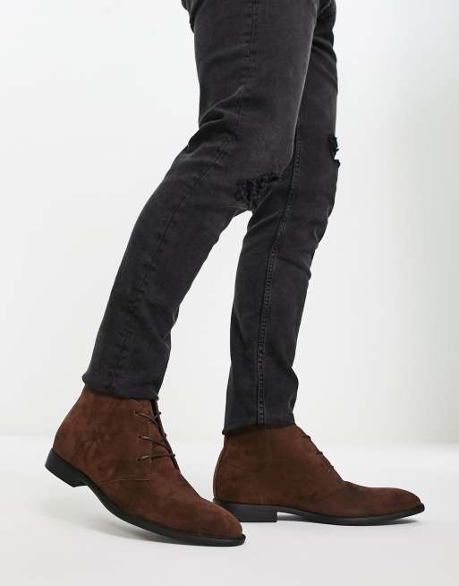 ASOS DESIGN - Chukka in camoscio sintetico marrone, 4 di 4