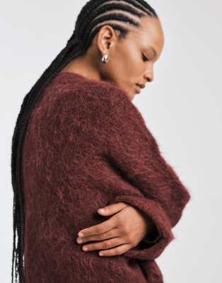 Asos Design Chunky Alpaca Blend Sweater In Multi