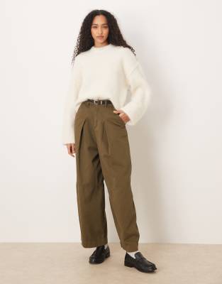 Asos Design Chunky Alpaca Sweater In White