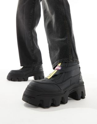  chunky boot in black with motocross detailing
