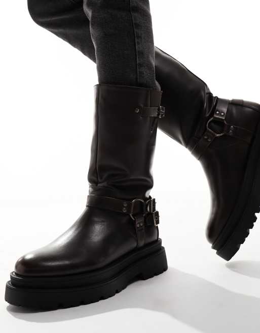 Boots with sale silver buckles