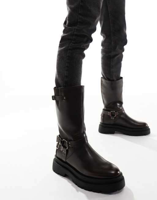 Boots with silver buckles online
