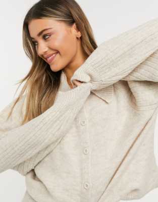 chunky oatmeal cardigan