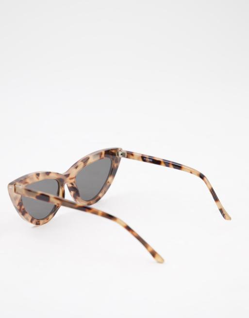 ASOS DESIGN - Chunky cat eye-solbriller i mælkeagtigt skildpaddemønster - BROWN, 3 af 4