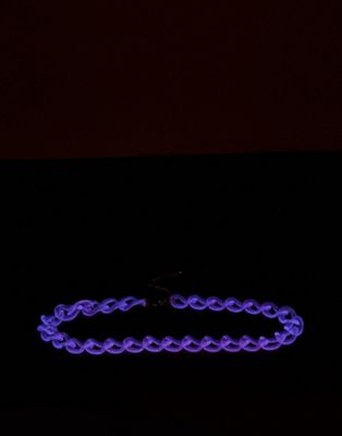 ASOS DESIGN chunky chain belt in glow in the dark - ASOS Price Checker